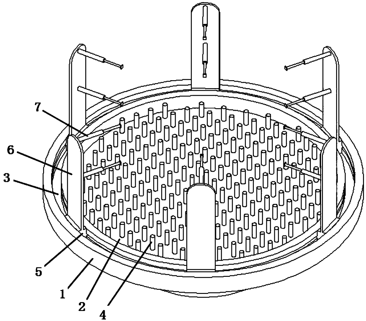 Carving and fixing device for wood product machining