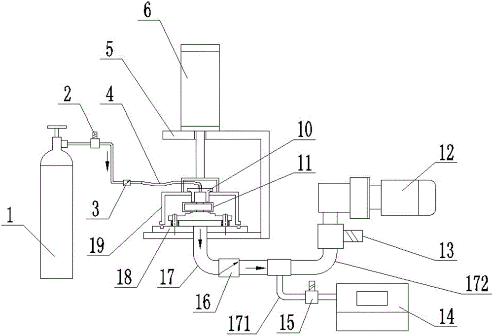 Cavity product airtightness detection table and detection method