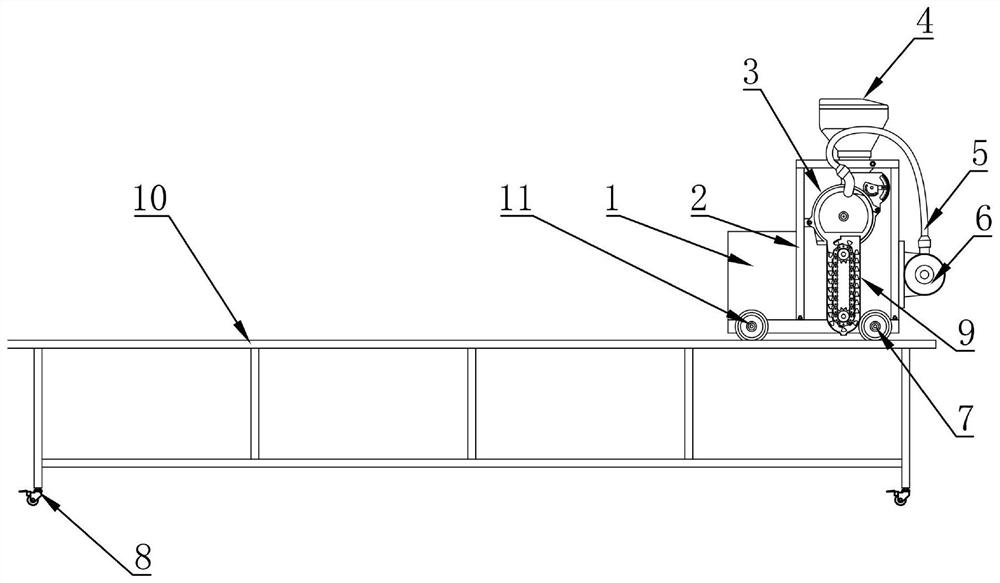 Multi-purpose air suction type mixed bean precision seeder and seeding test device