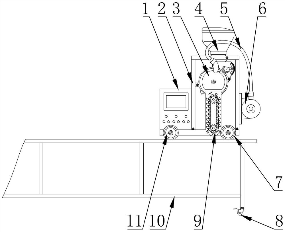 Multi-purpose air suction type mixed bean precision seeder and seeding test device