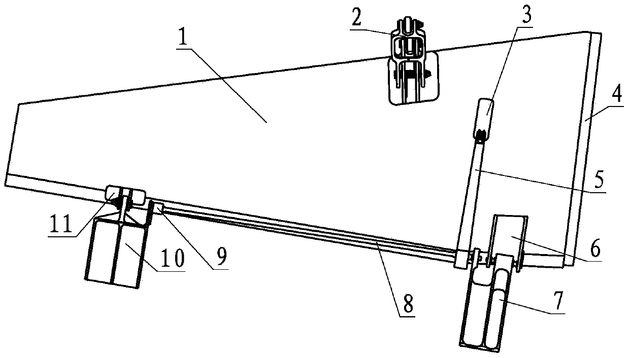 Follow-up device of horizontal tail of airplane