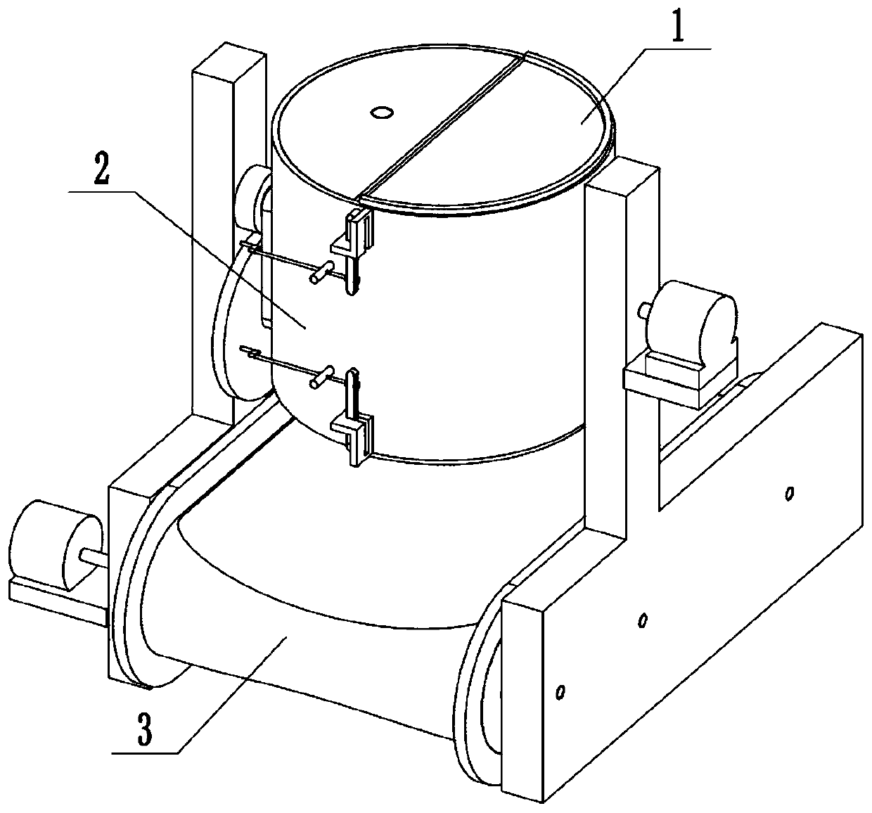 Building concrete mixing device