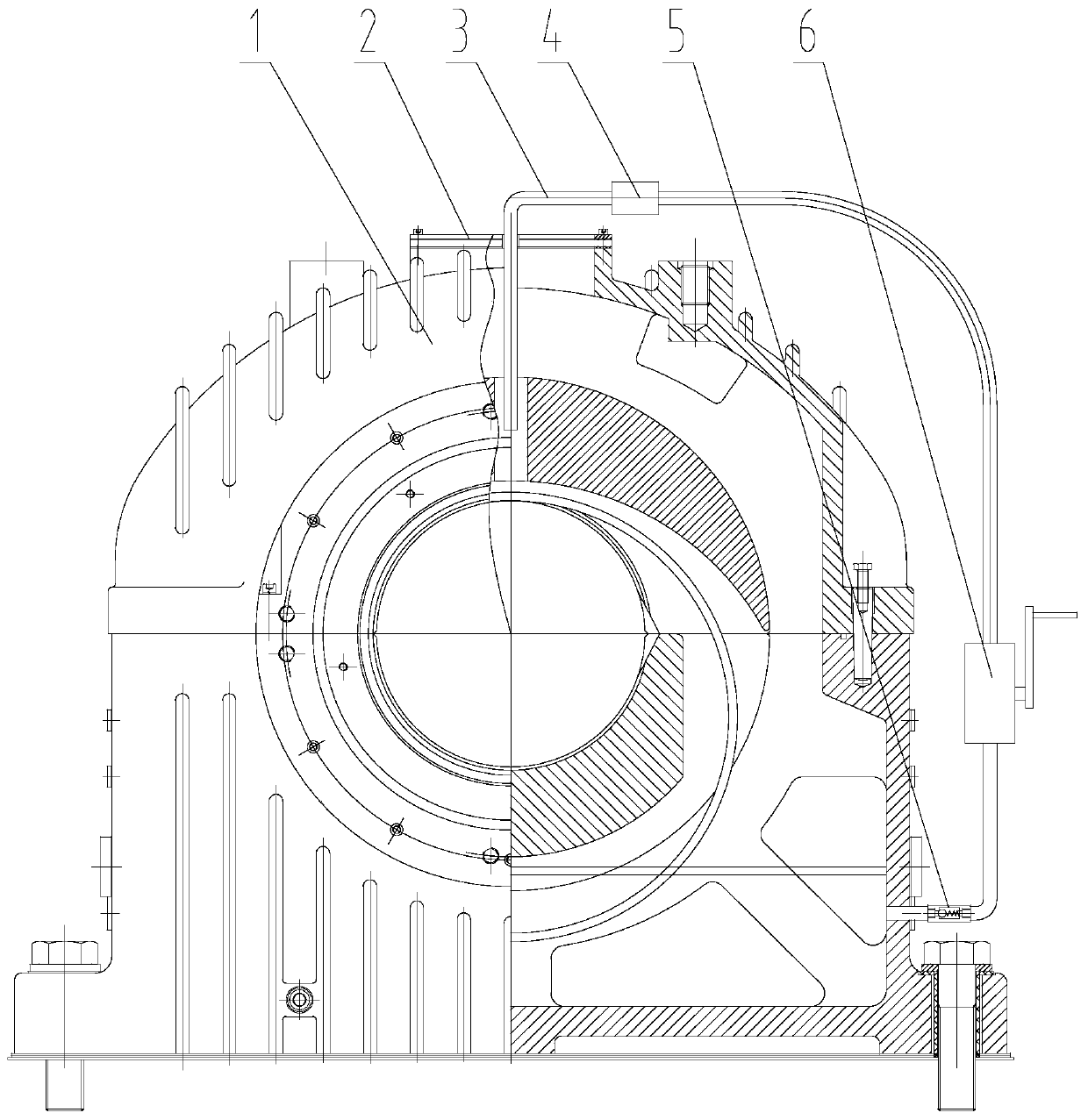 Lubricating device of self-lubricating sliding bearing