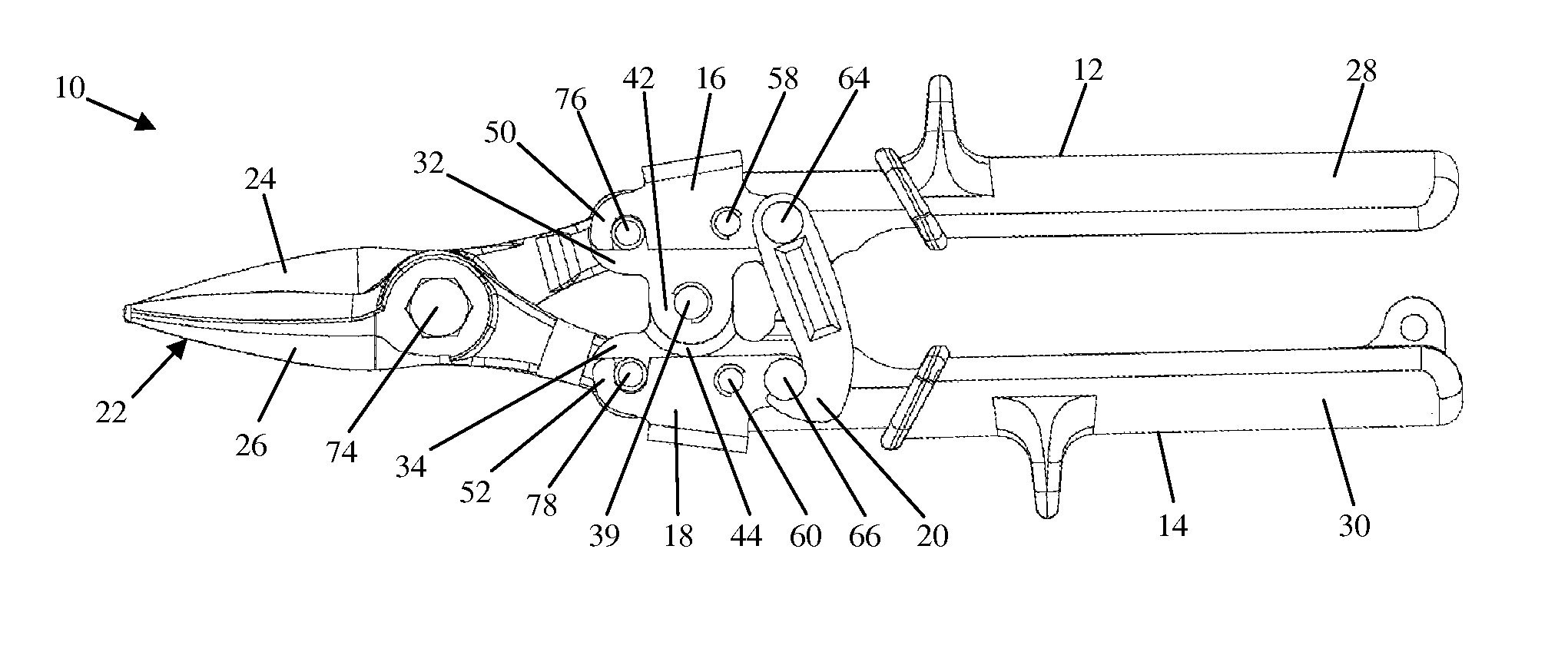 Compound leverage hand tool with interchangeable tool head