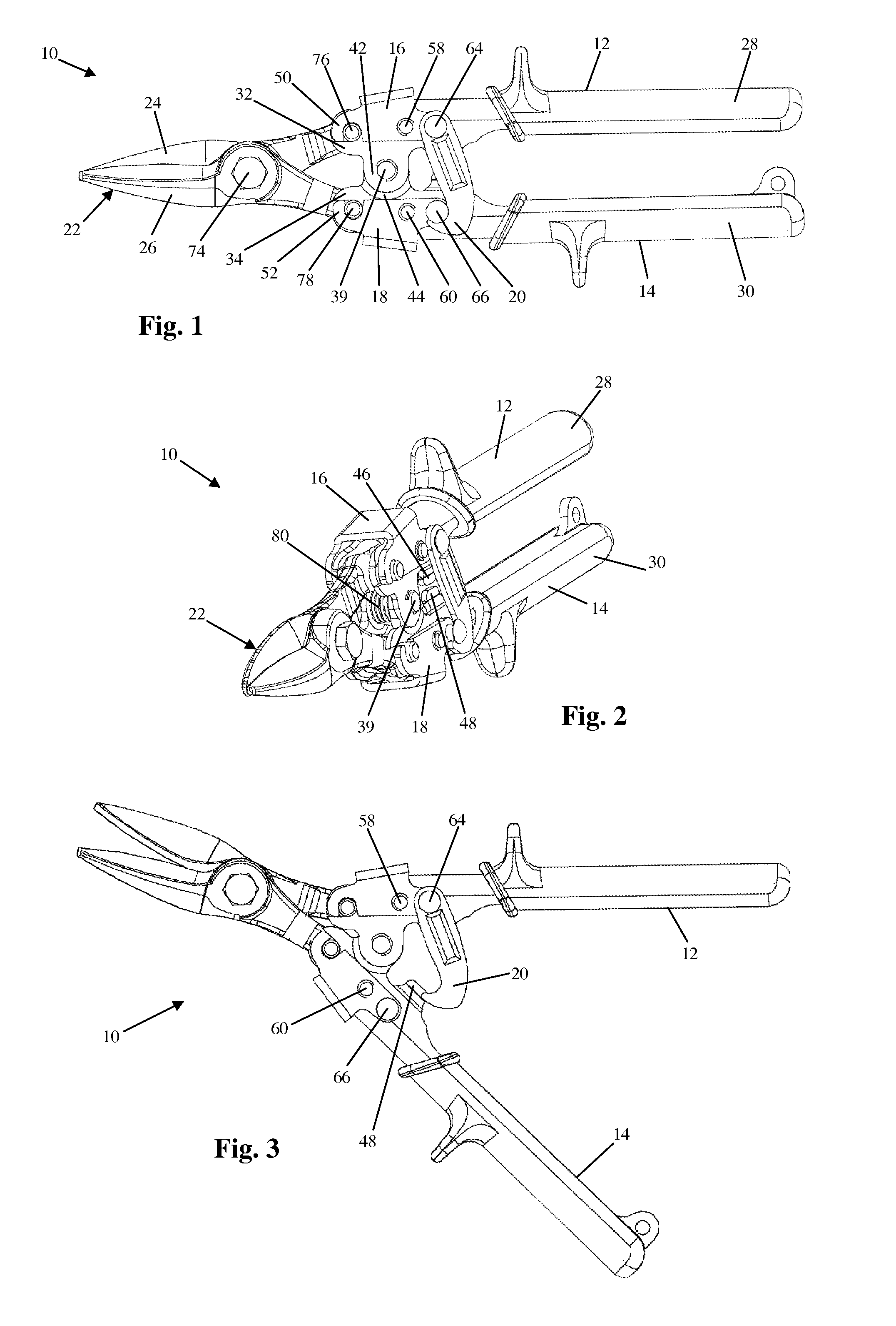 Compound leverage hand tool with interchangeable tool head