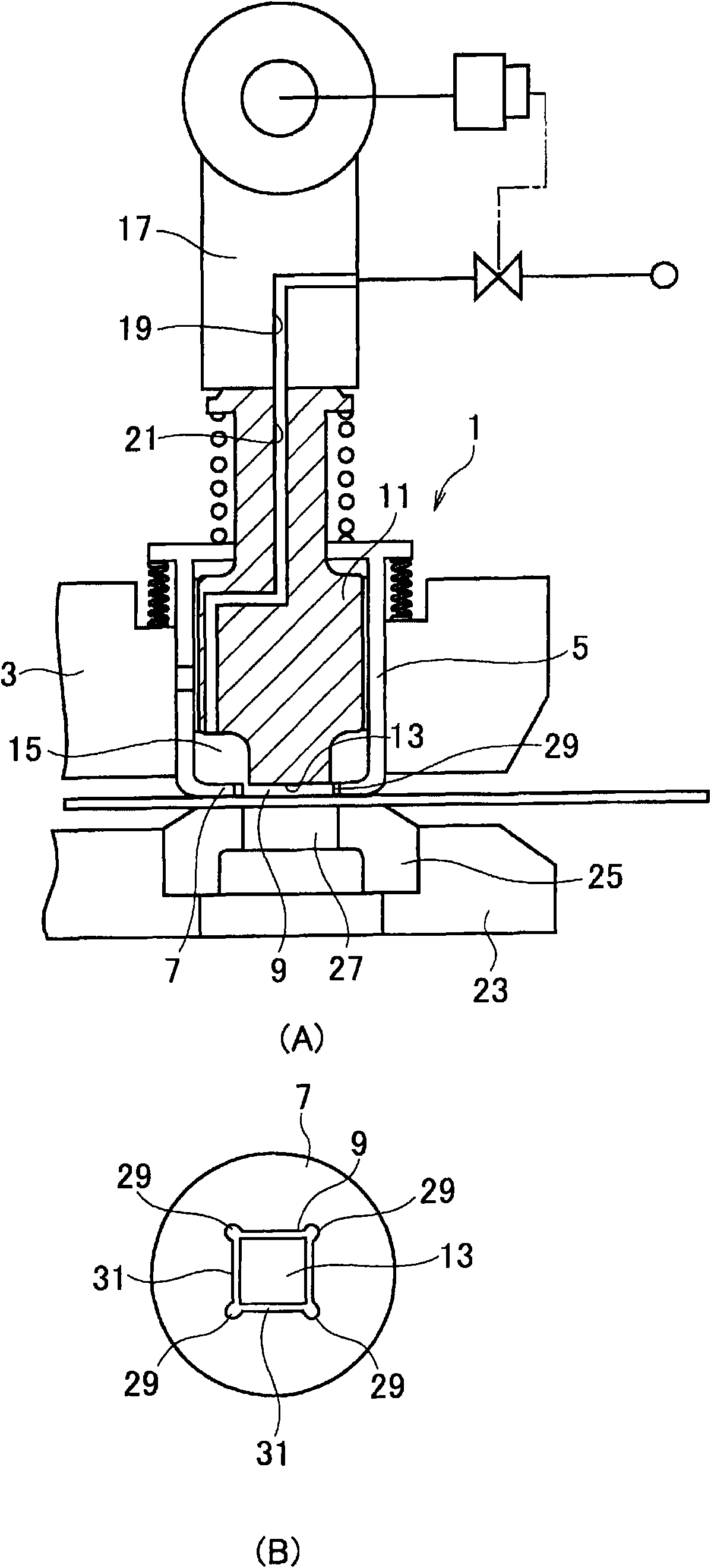 Slag rise preventing method, and punch mold