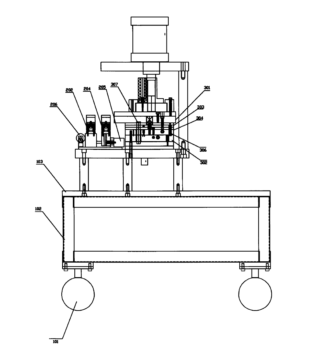 Automatic assembly device of captive nut