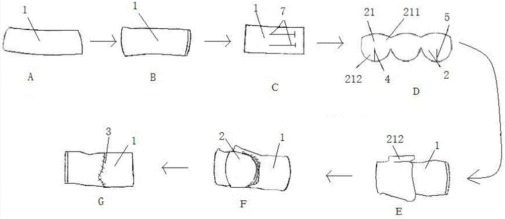 Hand-sewn valved outer pipe and mold and sewing method for the pipe