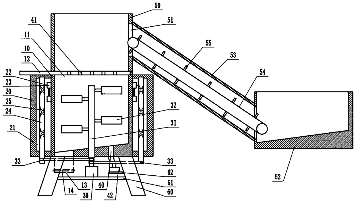 Sealing fermentation device for organic fertilizer