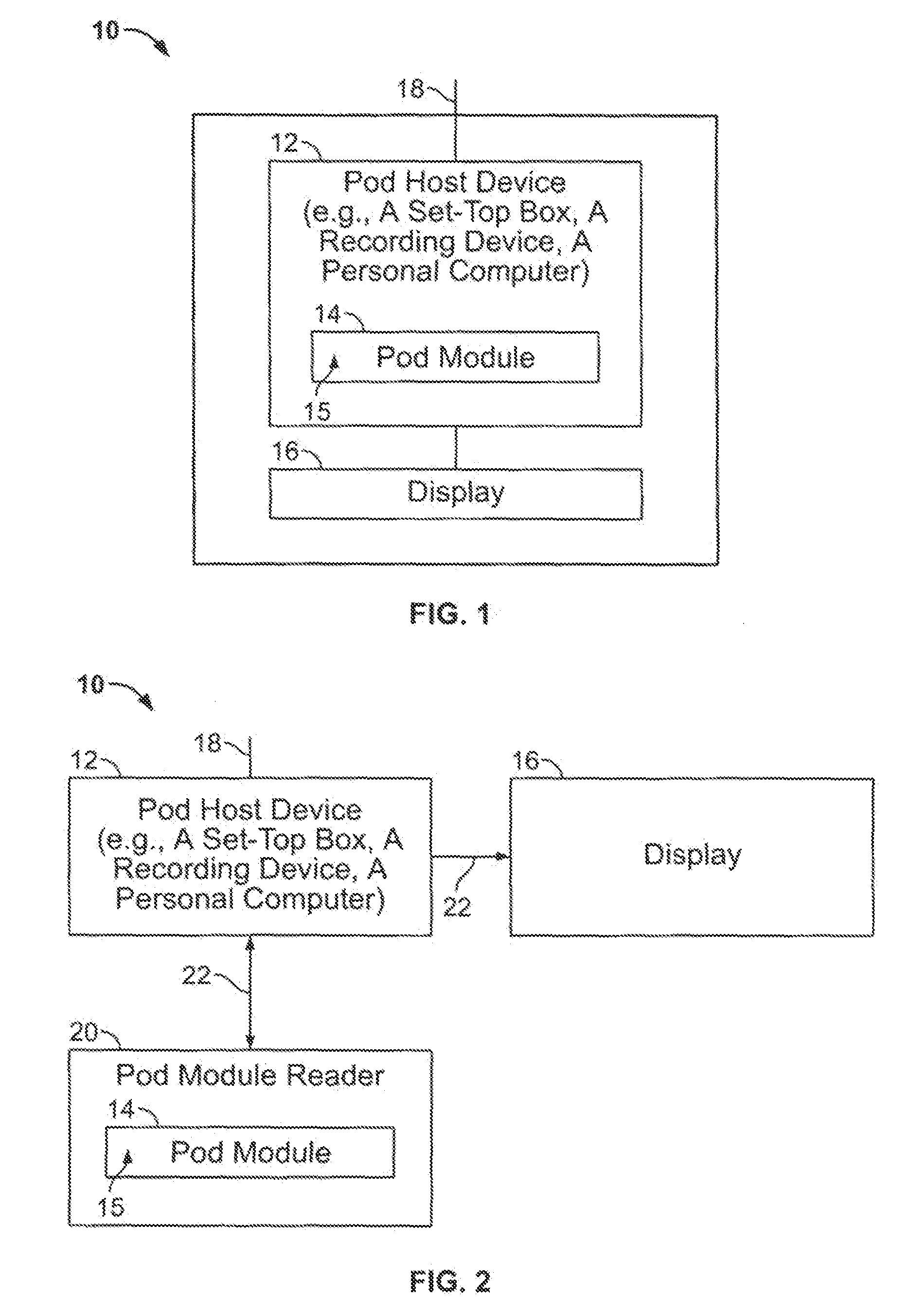 Interactive television systems having pod modules and methods for use in the same