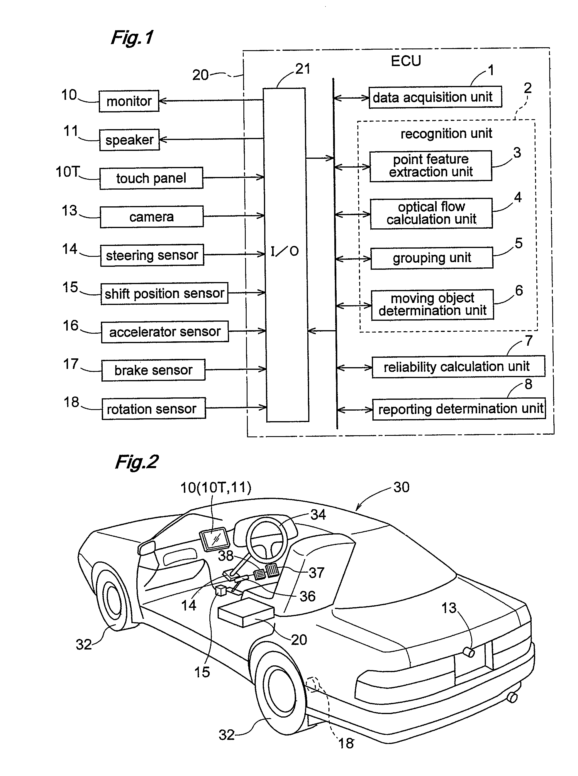 Moving object recognizing apparatus