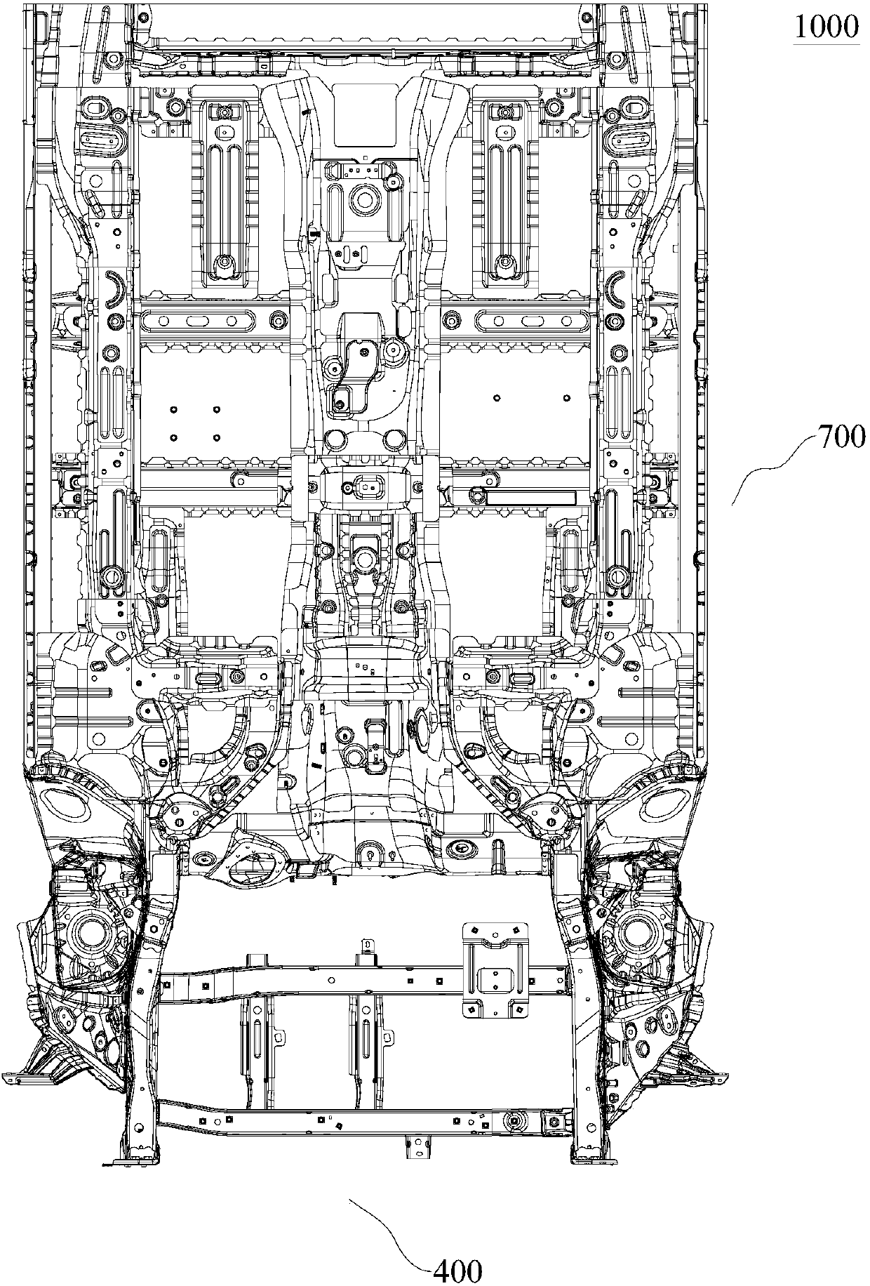 Floor beam structure applied to vehicle