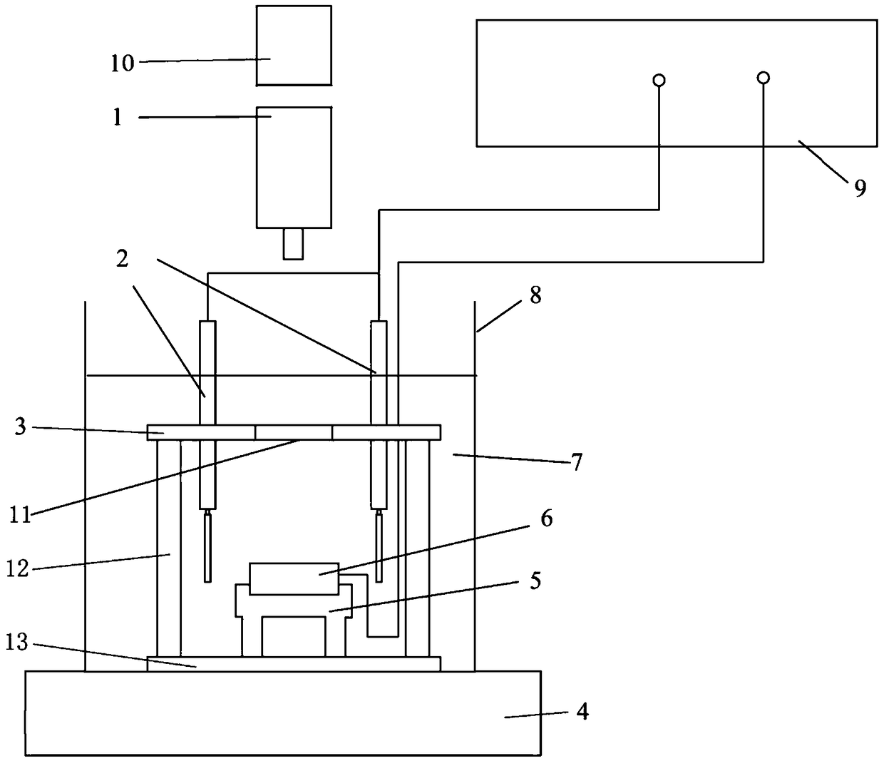 In-situ observation device for corrosion morphology of stray current