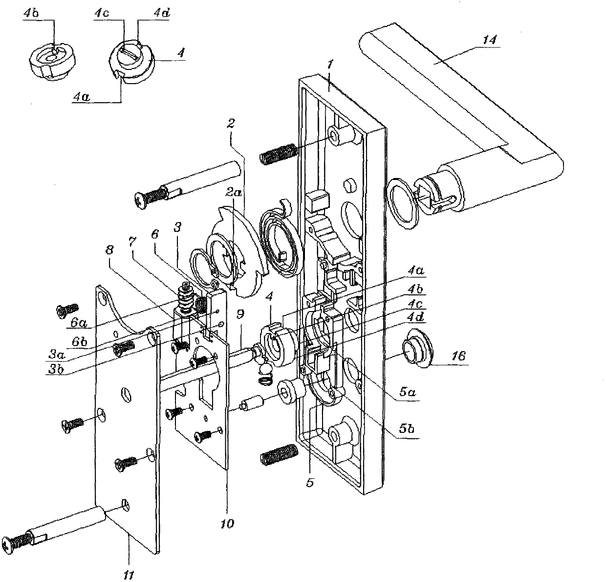 Indoor electronic mortice door lock with bidirectional locking mechanism