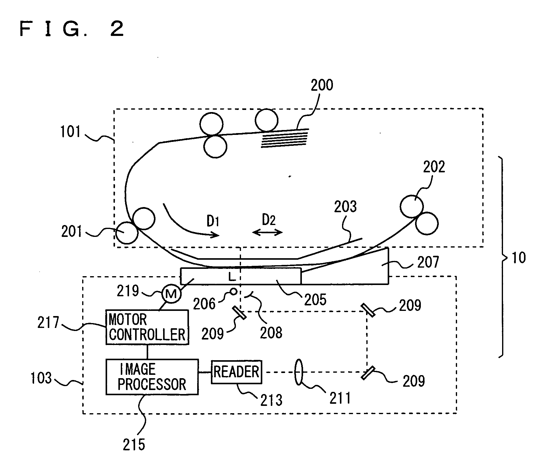 Image reading apparatus reading an original while transporting the same