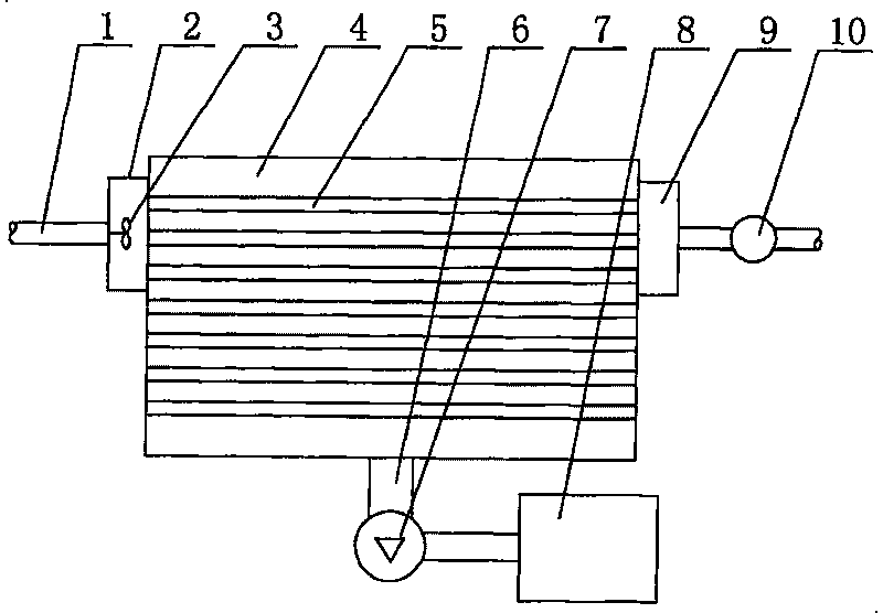 Method and device for detecting leakage of shell type heat exchanger