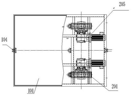 Heavy self-turning electric rail flat car