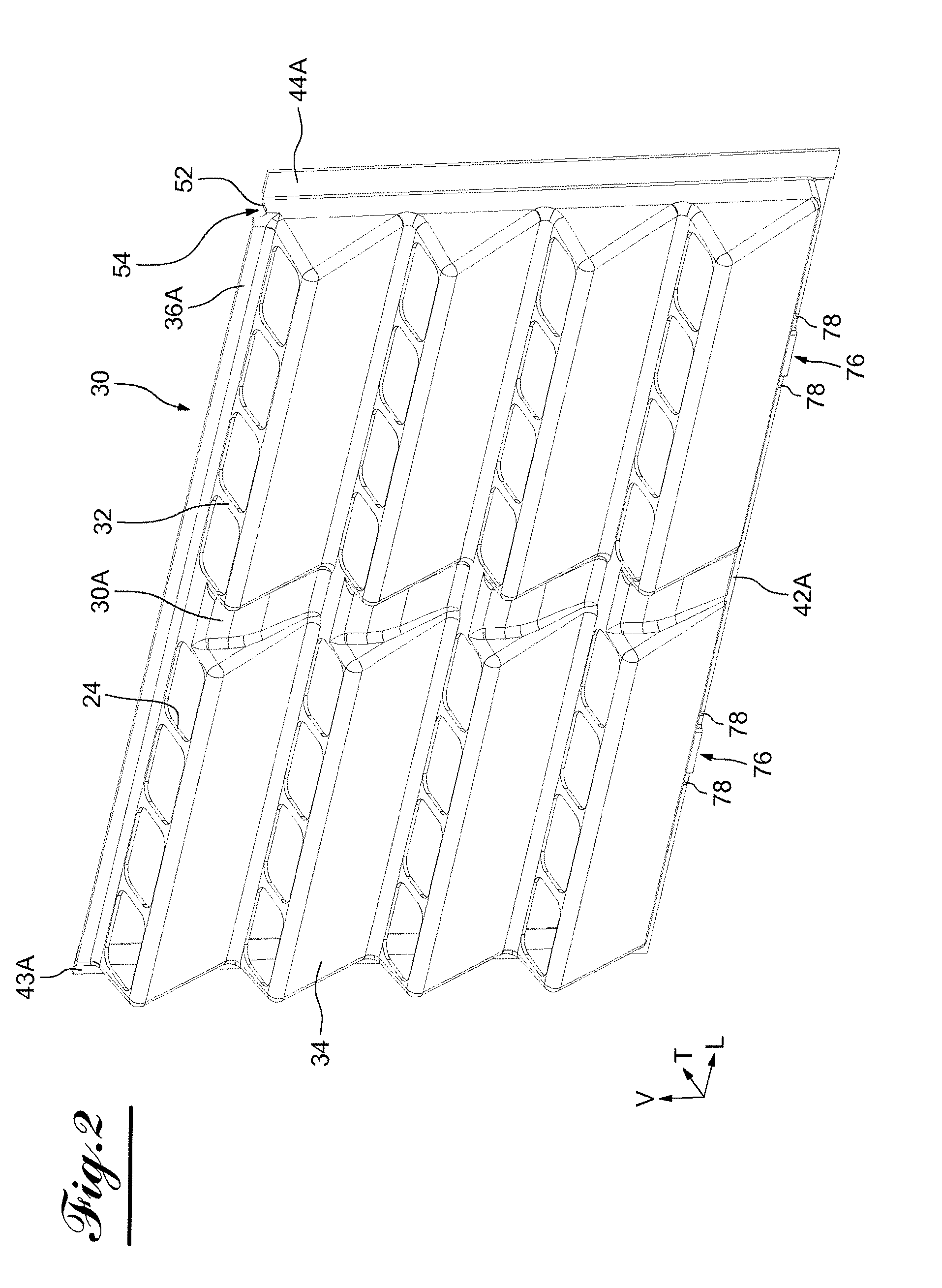 Device for a vertical or angled arrangement of the hydroponic cultivation of plants