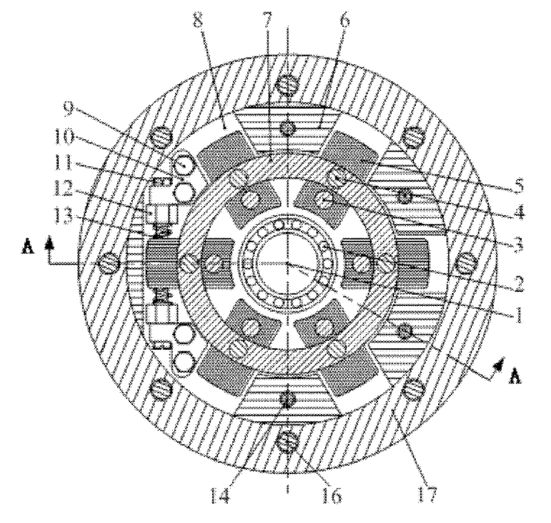 Radial protection bearing device for automatically removing radial clearance of outer ring of rolling bearing