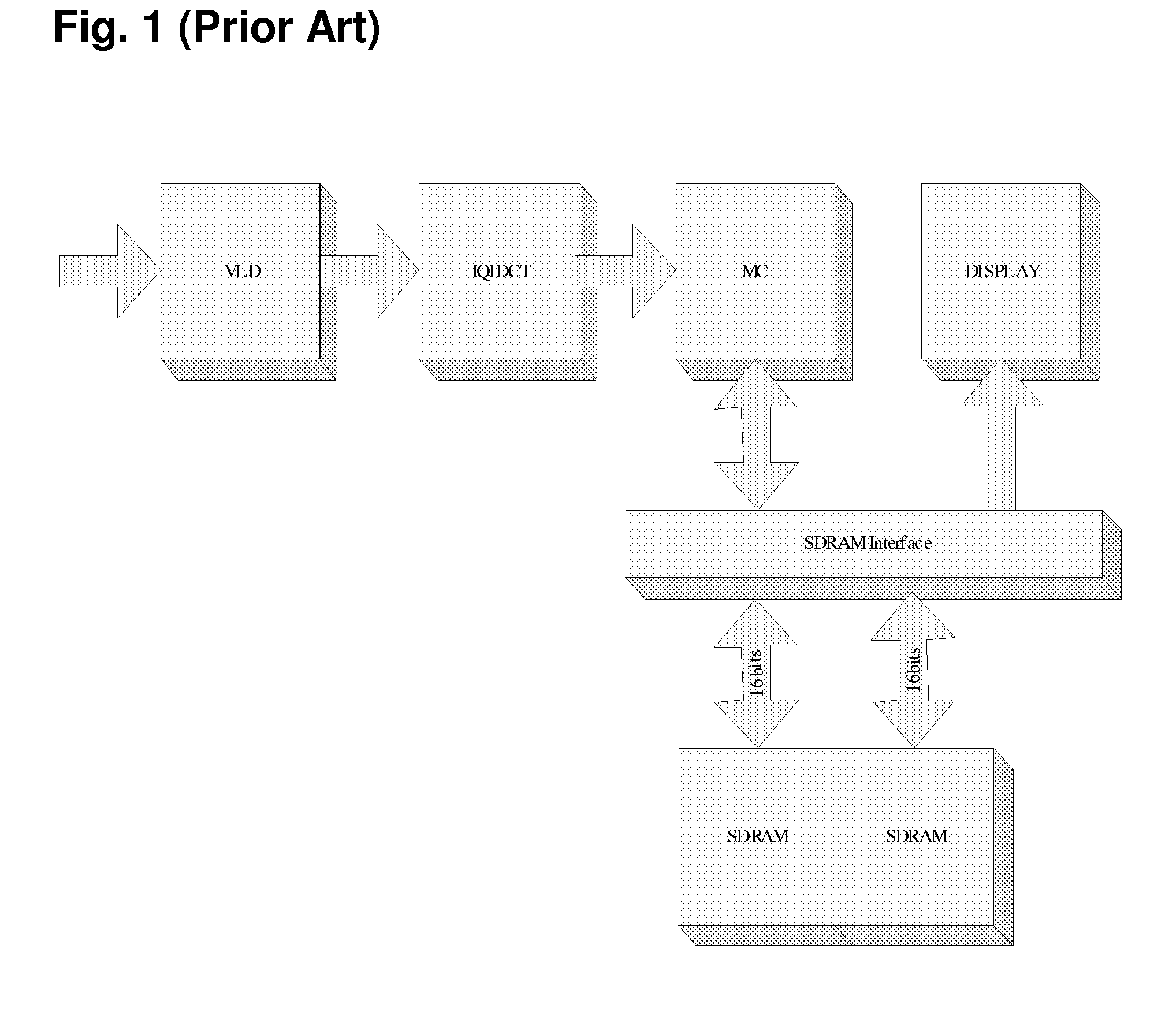 Method and apparatus for decoding of video signals having reduced memory and a novel method for output therefore