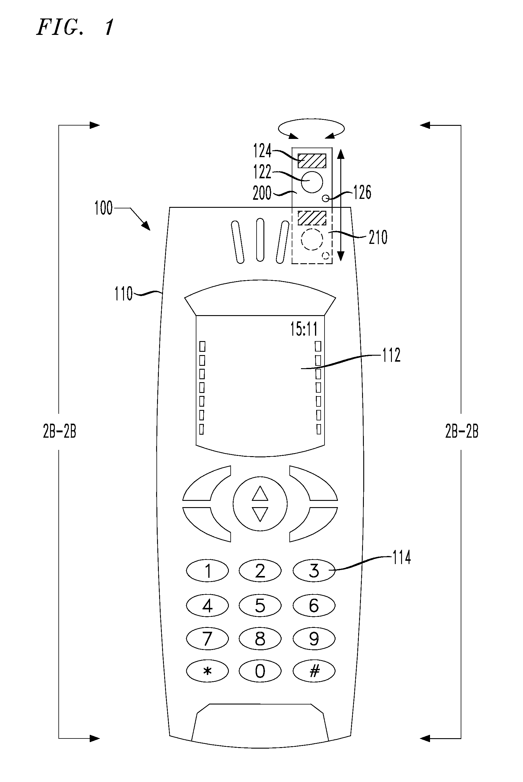 Retractable rotatable camera module for mobile communication device and method of operation thereof