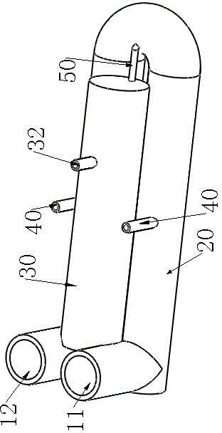 Curved ultra-long fermentation path methane generation device