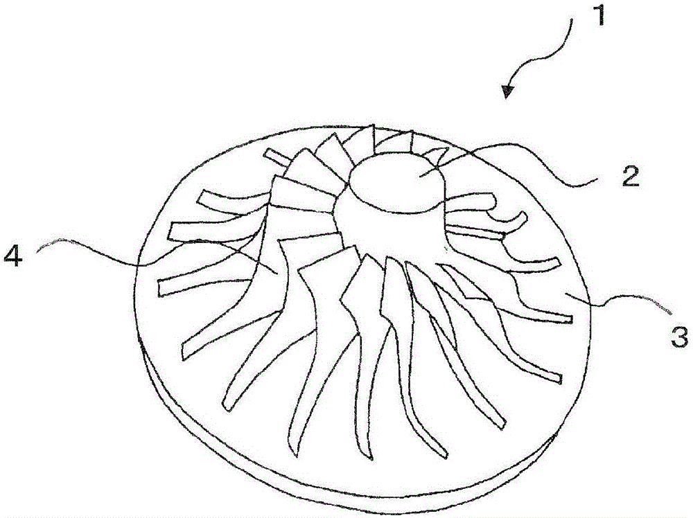 Compressor impeller cast from al alloy and method for producing same