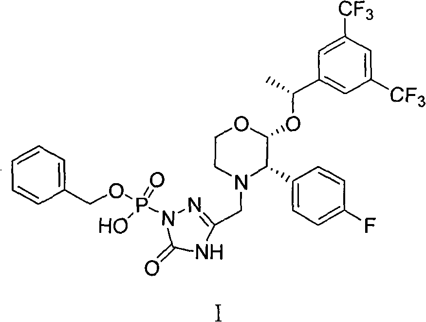 New method for preparing fosaprepitant intermediate