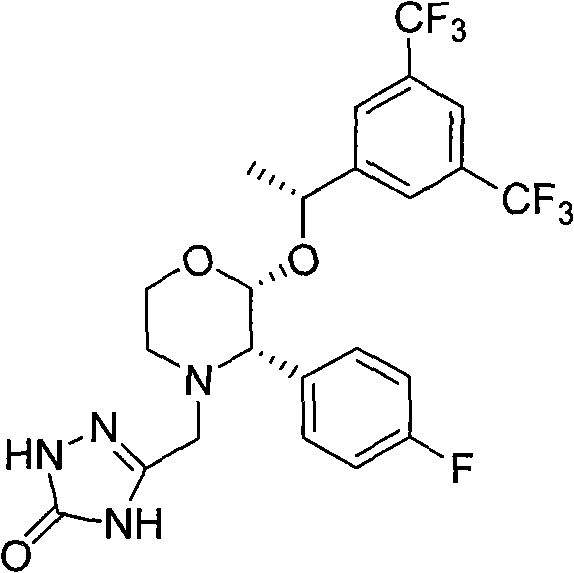 New method for preparing fosaprepitant intermediate