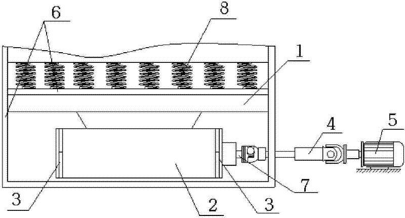 New drive mode of straight channel type vibration machine and drive structure thereof