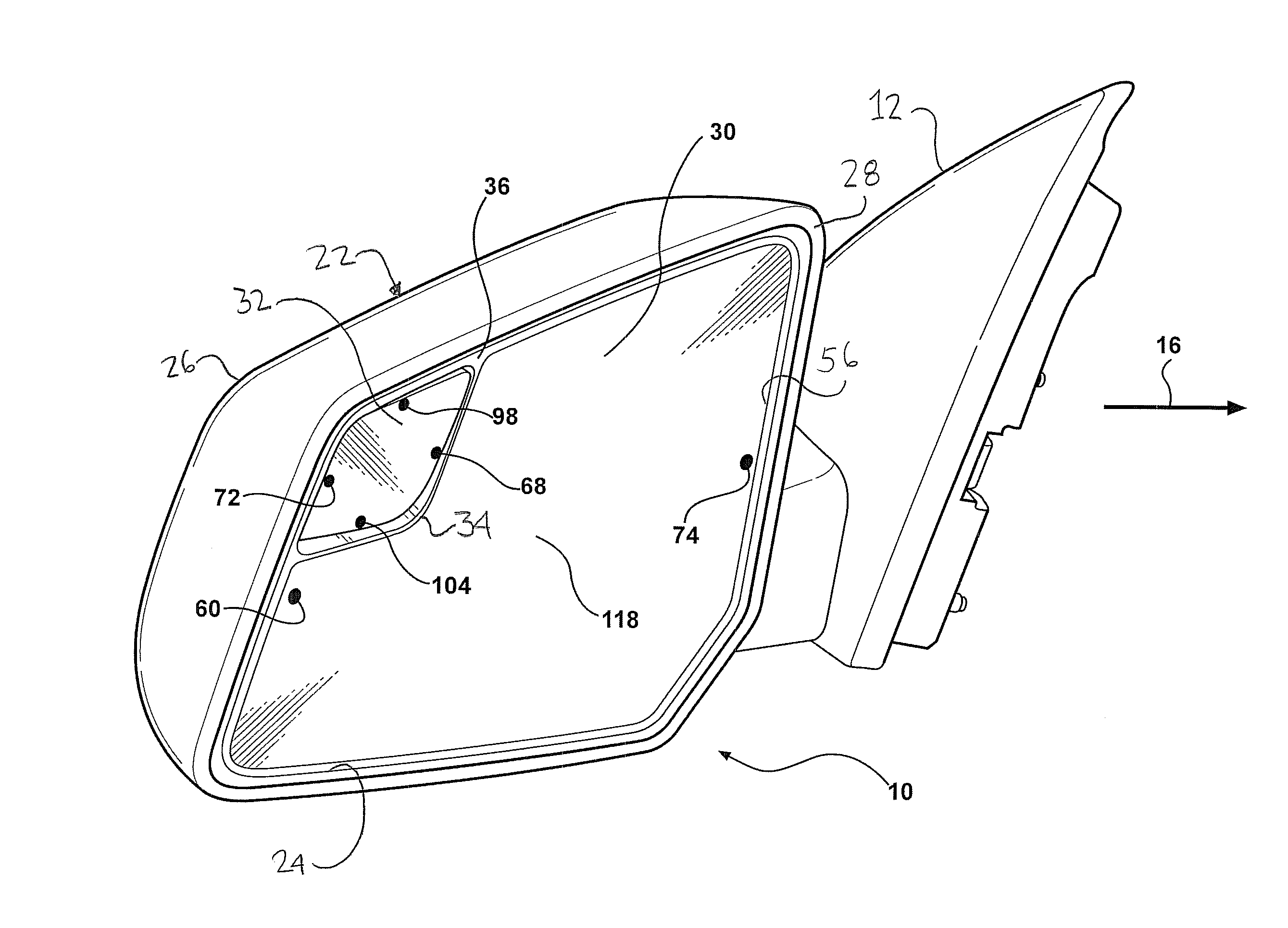 Functional field of view for blind spot mirrors