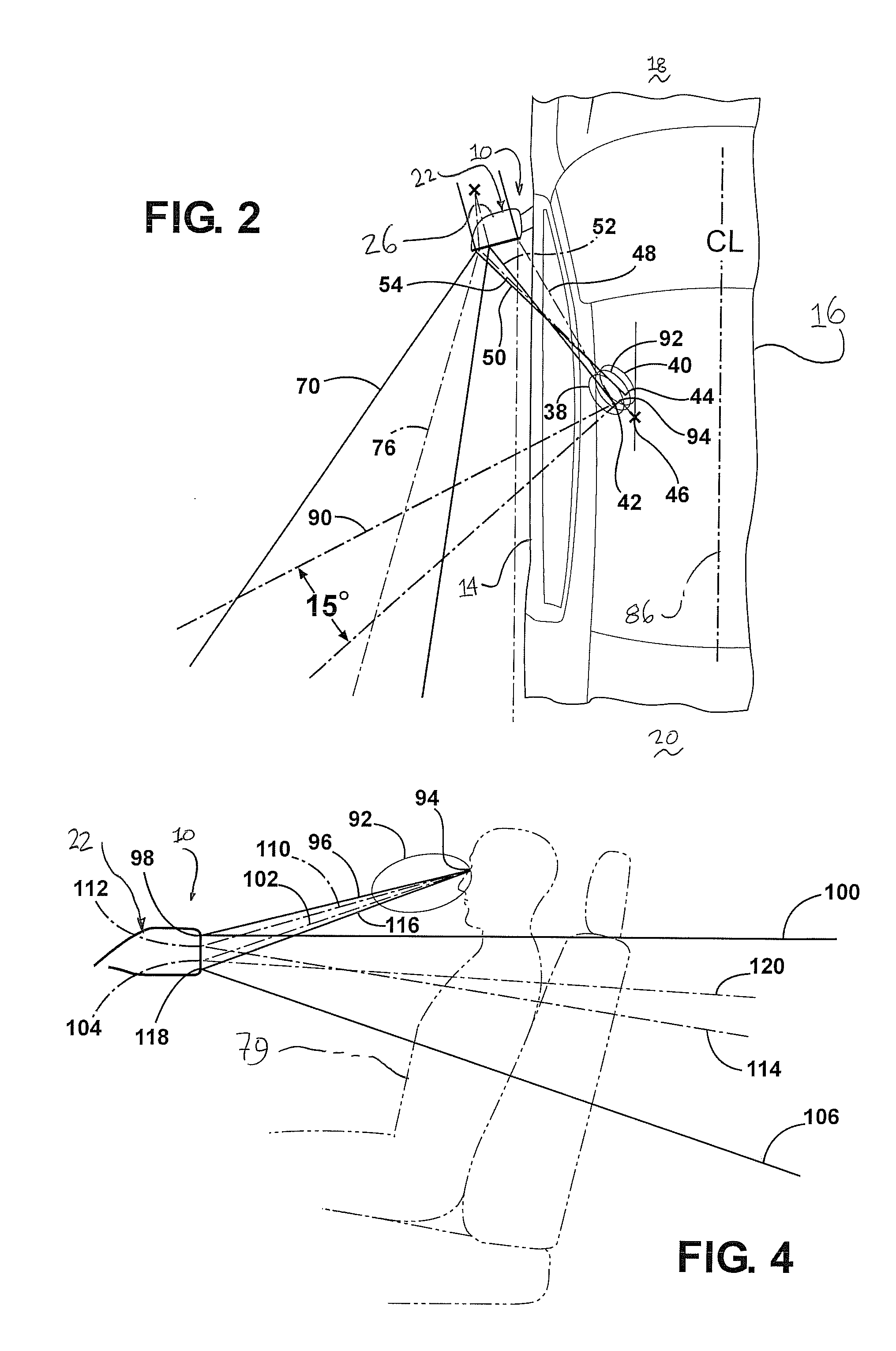 Functional field of view for blind spot mirrors