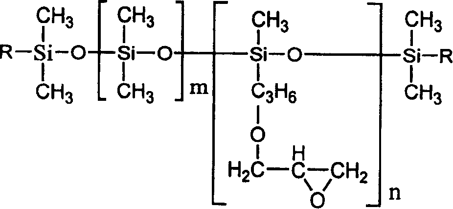 Epoxidation silicon oil modified three kinds of composite material of epoxy resin