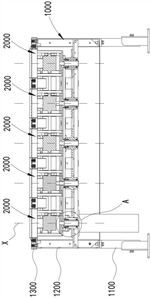 Rotary roller deflection type sorting device and logistics sorting system