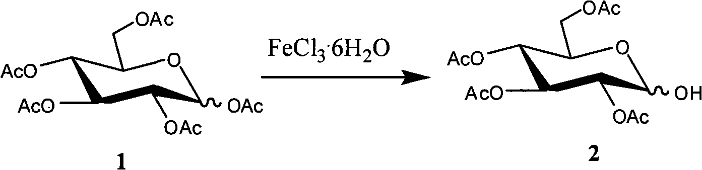 Method for selectively removing carbohydrate compound anomer carbonyl by FeCl3.6H2O