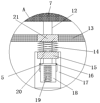 Sewage treater base with shock absorption function