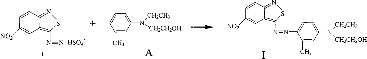 Monoazo disperse blue dye and bi-component disperse blue dye as well as preparation method thereof