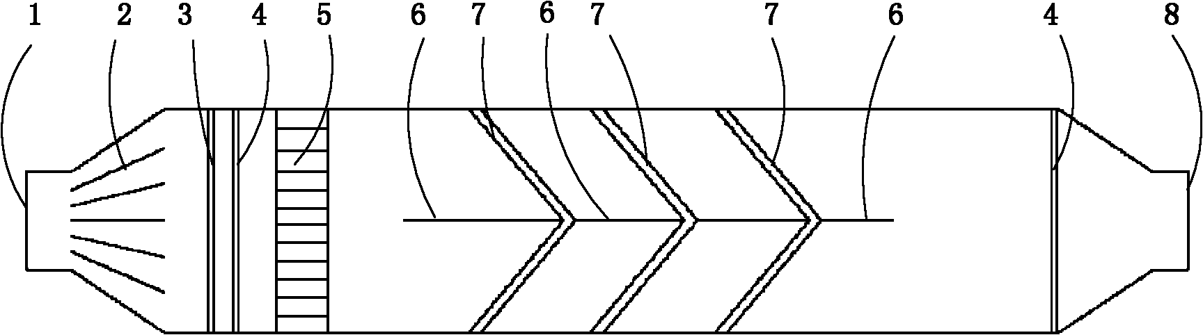 Purification and ventilation device of air in tunnel