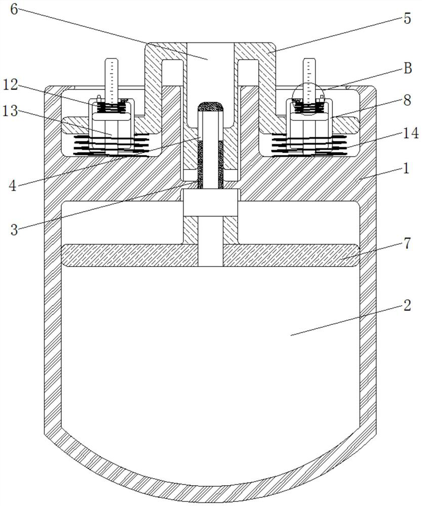 An automatic sampling tank for sewage based on pressure difference