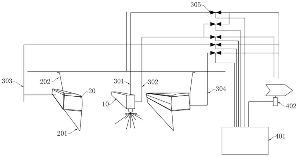 Fog curtain system with high wind resistance and wind resistance method