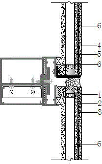 LED (light emitting diode) high-efficient conversion hollow glass curtain wall and manufacturing method