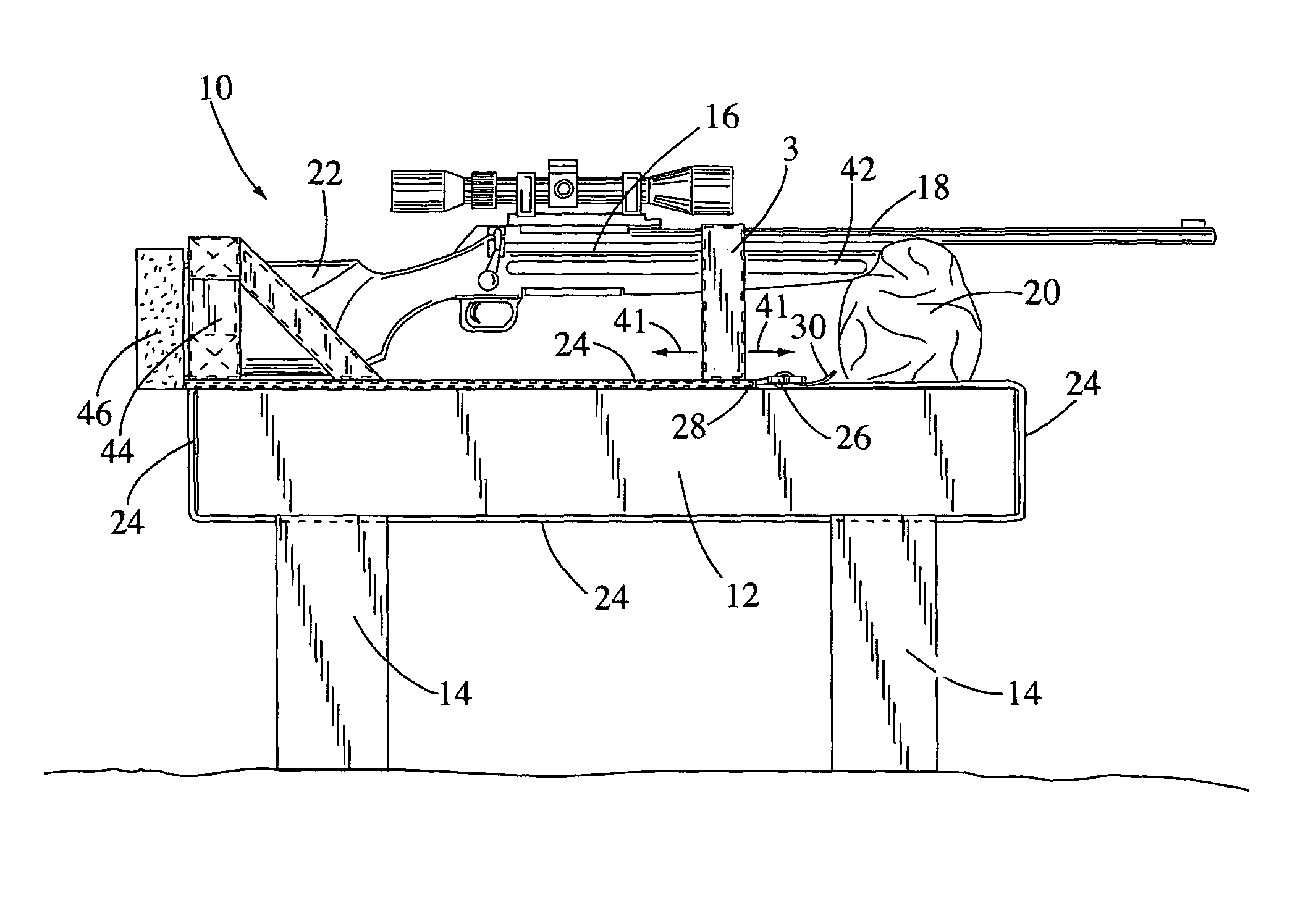 Rifle recoil absorbing strap assembly