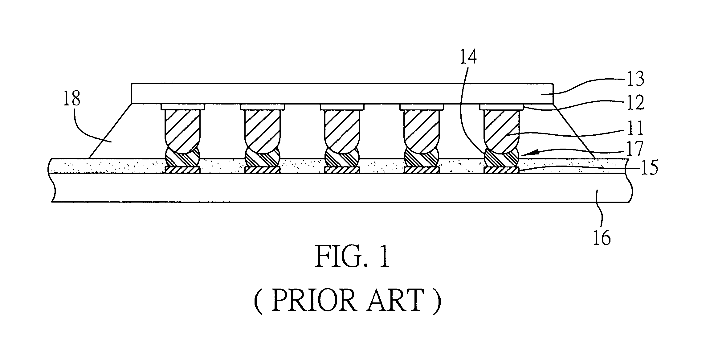 Semiconductor chip electrical connection structure