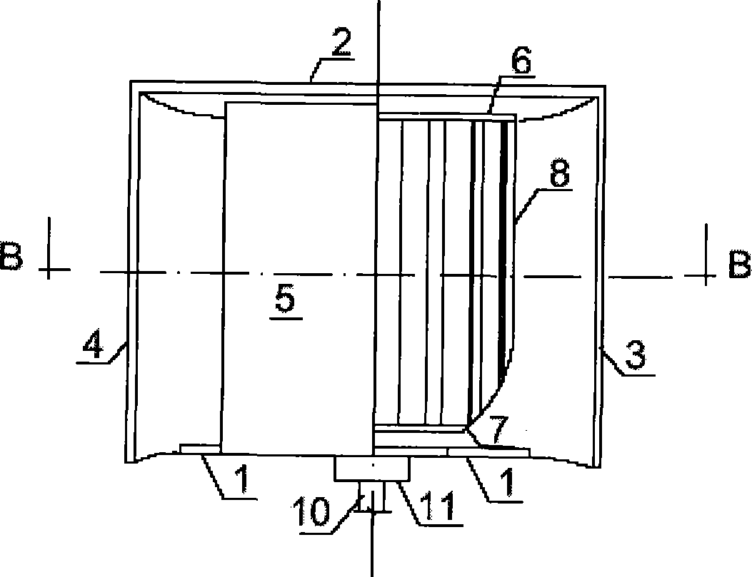 Turbo-type vertical shaft wind mill