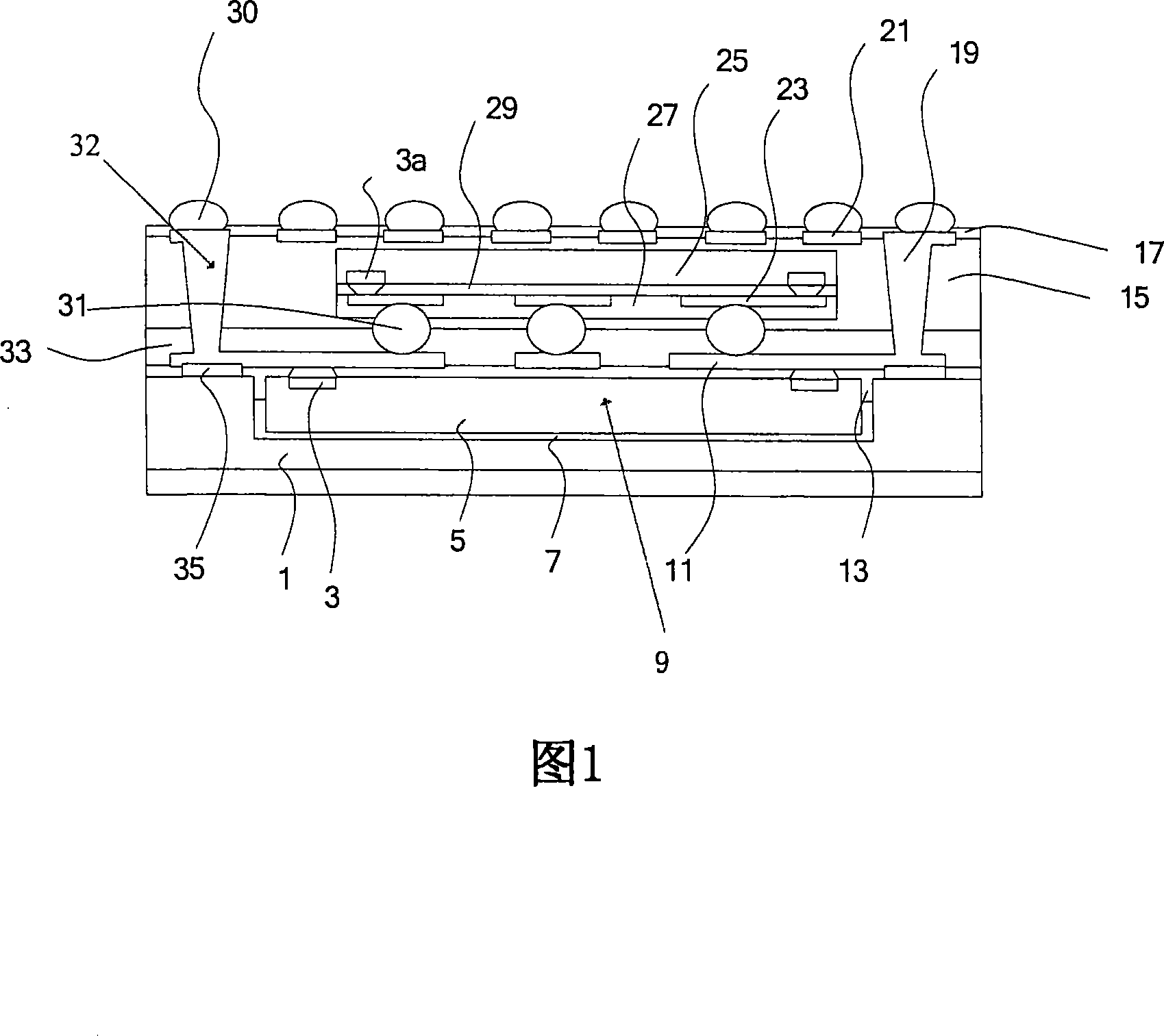 Multi-chips package with reduced structure and method for forming the same