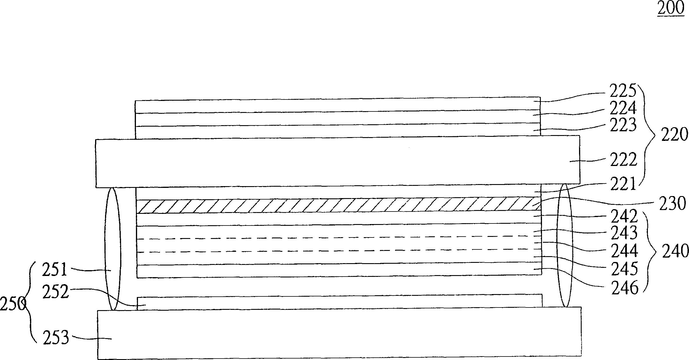 Plane display with touching function and its forming method