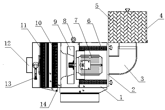 Oil mist separation device used for mechanical and electrical equipment and separation method