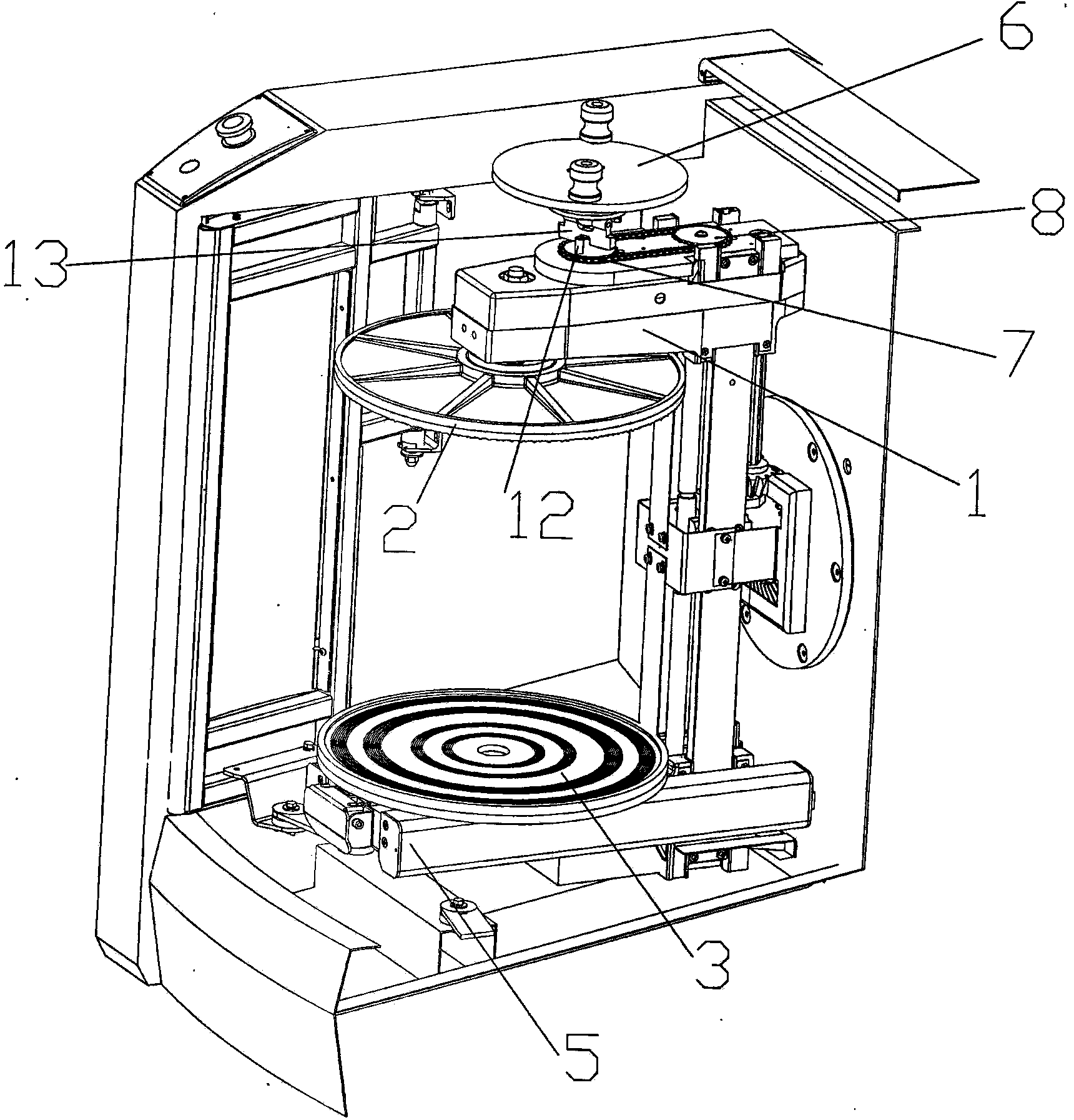 Manual pressing structure for double-rotation paint mixing machine