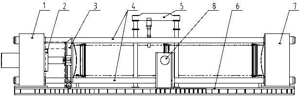 Comprehensive test device for joint sealing and hydraulic circulating of pipe body