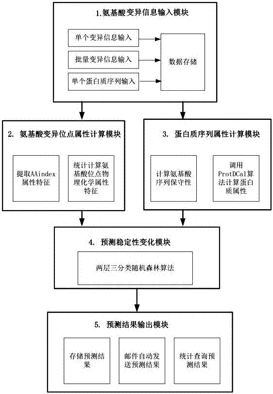 System for predicting influence of amino acid variation on protein structure stability, and method thereof